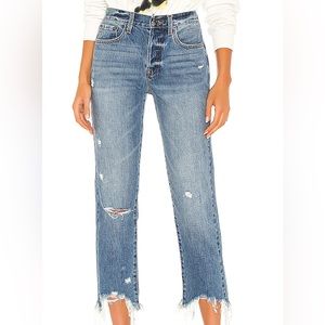 Pistola Charlie high rise straight leg distressed jeans - size 26